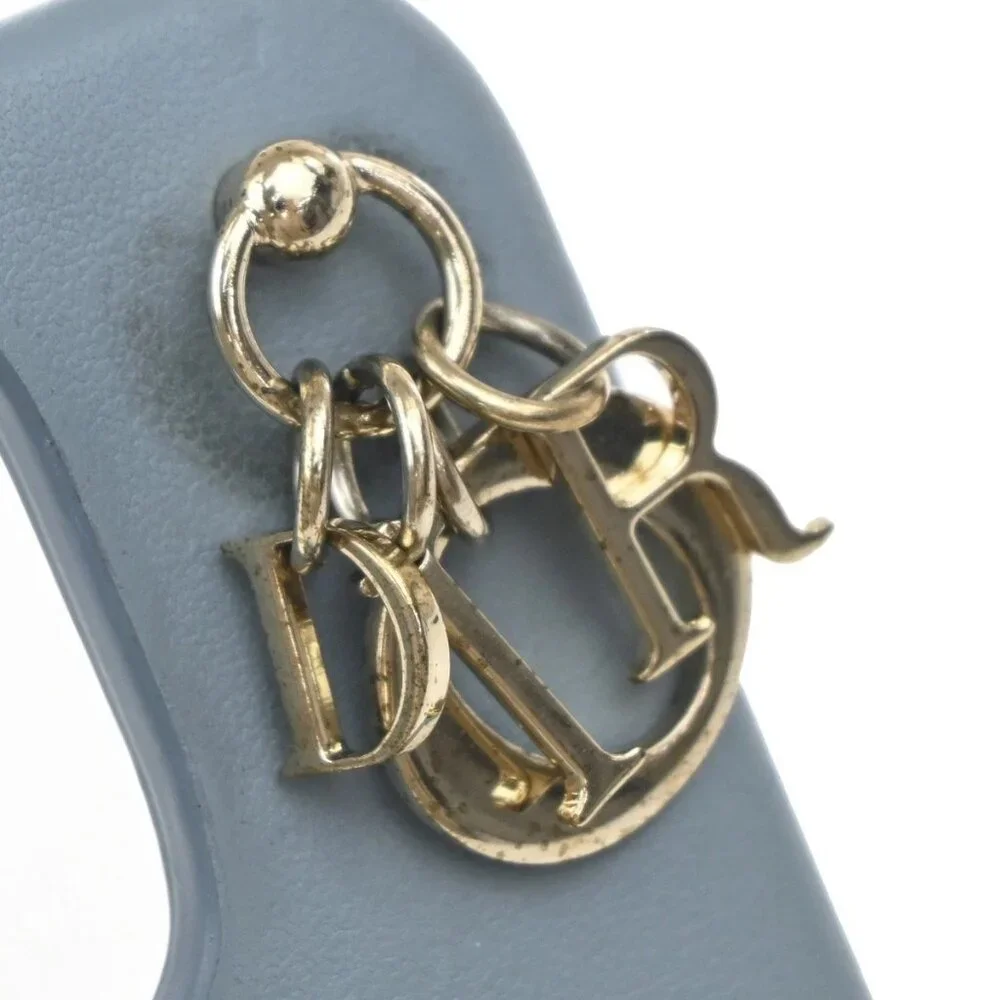 CHRISTIAN DIOR Logo Lady iPhone Case 14 Pro Leather Blue Italy 67KP258